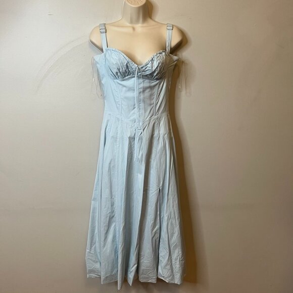 House of CB "Carmen" Baby Blue Dress (M Plus Cup) - Picture 2 of 12
